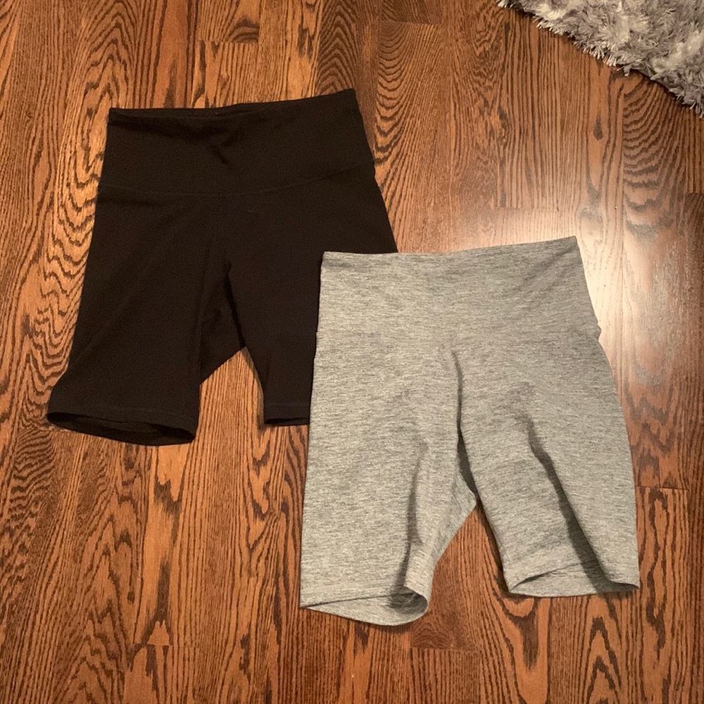 Old Navy Biker Shorts - 1 grey and 1 black M